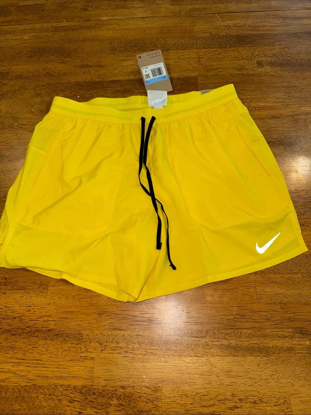 Nike Men’s Stride Dri-fit 5" Brief Lined Running Shorts Yellow M DM4755-718 New